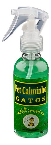 Calmante Spray Para Gatos Petminato Calminho 100ml Cor Verde