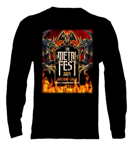 Polera Manga Larga Metal Fest 2024 - Ver 01 - Estampa Simple