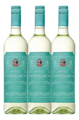Vinho Casal Garcia Sweet Branco Suave 750ml (3 Garrafas)