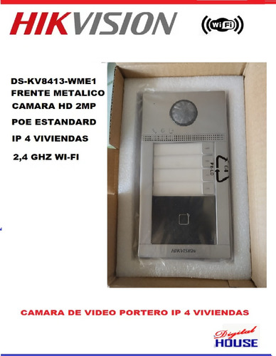 Hikvision Frente Calle 4 Dptos Videoportero Ip  Wifi-celular