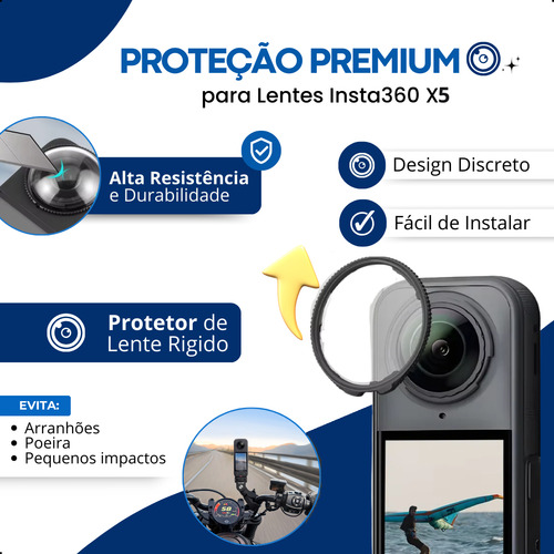 Protetor De Lente Padrão Premium Para Insta360 X5 Envio Rápi