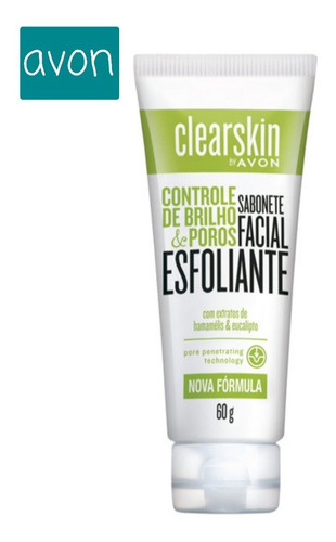 Clearskin Sabonete De Limpeza Esfoliante Facial Avon Momento de aplicação Dia/Noite Tipo de pele Mista