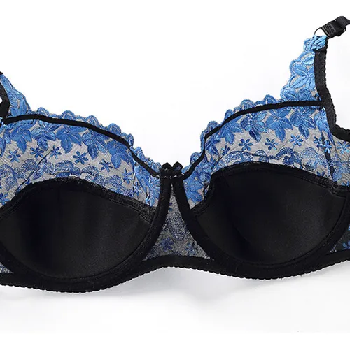 A1 L Underwear Mujer Moda Plue Size Underwire Encaje Embr