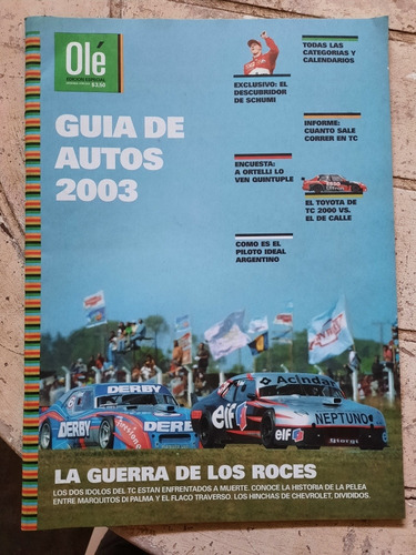 Revista Ole Guía De Autos 2003 Automóvilismo
