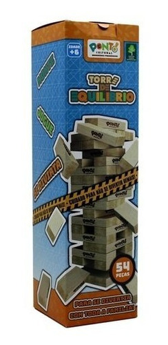 Imagem 3 de 4 de Torre De Equilíbrio 100% Madeira 54pcs Jogo Jenga Família