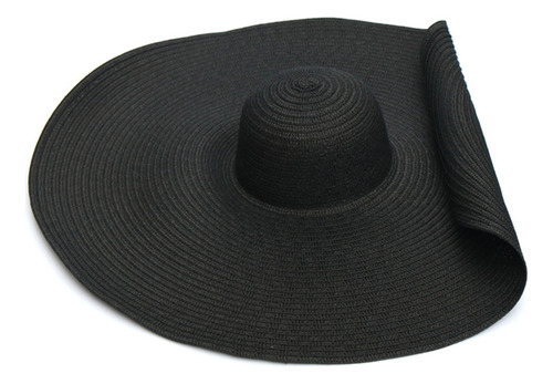 Sombrero De Paja De Ala Ancha For Verano, Playa Y Ala Ancha