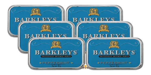 Kit 06 Barkleys Peppermint Pastilhas Sabor Menta 50g Holanda