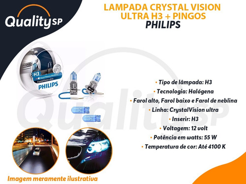 Imagem 8 de 8 de Lampada Philips Crystal Vision Ultra H3 + Pingos 3700k 12v