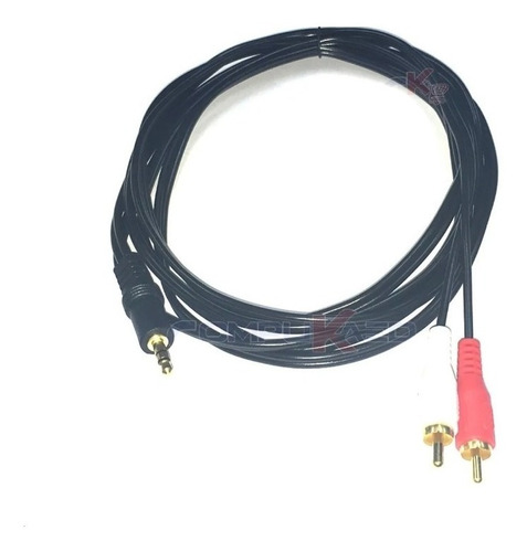 Cable De Plug Estereo 3.5mm A Rca 1.80m Rojo Blanco Trautech