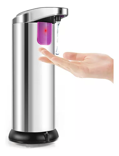 Dispensador de jabón, dispensador automático de jabón, sensor infrarrojo  impermeable, volumen ajustable, dispensador de jabón de platos manos  libres