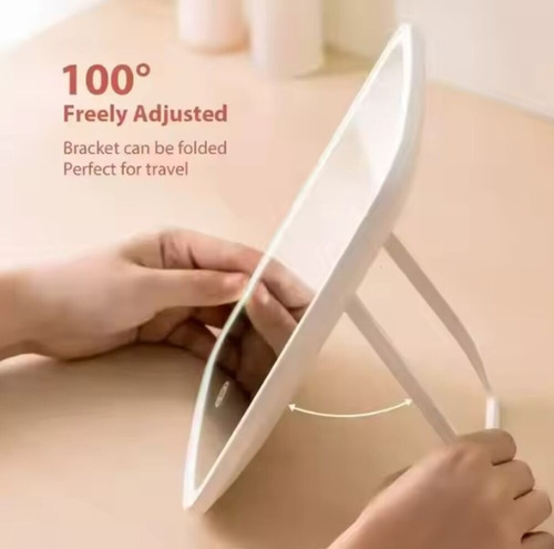 Espejo De Maquillaje Pantalla Táctil Y Luz Led Recargable