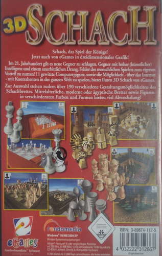 Jogo Pc 3d Schach Xadrez 3d Importado Lacrado