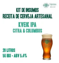 Comprar Kit Insumos Receita Cerveja Artesanal - Ipa Kveik H - 20l