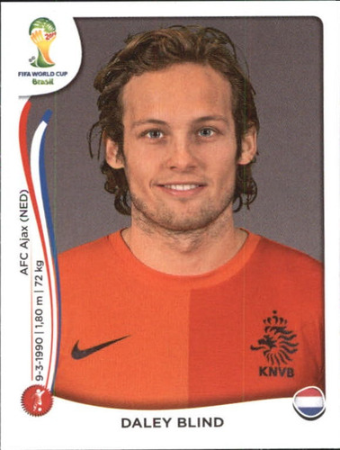 Lámina Álbum Mundial Brasil 2014 Daley Blind Reciclado 