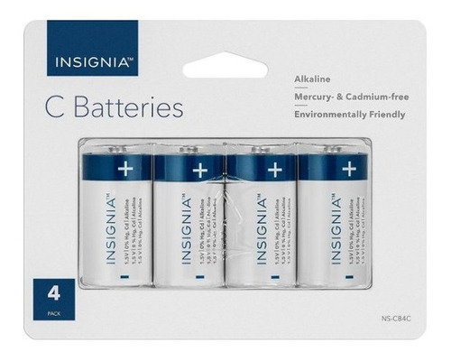 Insignia 4 Pilas Alcalinas Tipo C Eco Frien Baterías 1.5v Ev