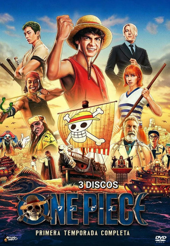 One Piece - Netflix - 2023 - Temporada 1 - 3 Discos - Dvd