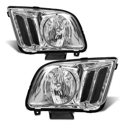 Adcarlights Para Ford Mustang Conjunto Faro Delantero Lente