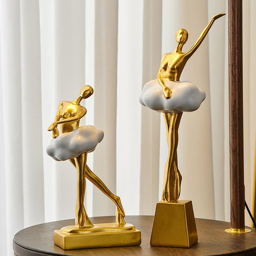 Estatua De Bailarín De Ballet Ornamento De Altura 22 Cm