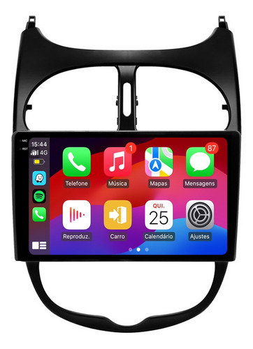 Multimidia Peugeot 206 9p Android Carplay 4/64gb + Ré