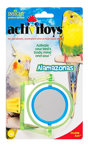 Espejo Giratorio Doble Vista Aves Periquitos Alamazonas