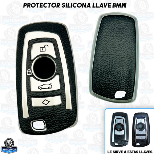 Forro Protector Llave Bmw Plastico Negro Gris