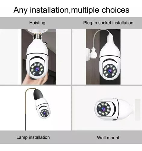 Cámara De Seguridad Smart Wifi Tipo Foco + Camara Espia Wifi