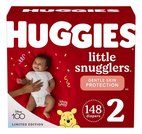 Paales Para Beb Talla 2 (12-18 Libras), 148 Unidades, Huggie