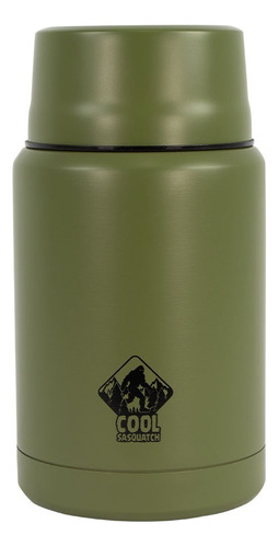 Termo Para Alimentos Con Cuchara Cool Sasquatch 520 Ml Color Verde