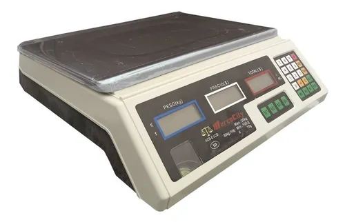 Balanza comercial digital Mercocity C LCD 30kg blanco 34.5 cm x 24 cm