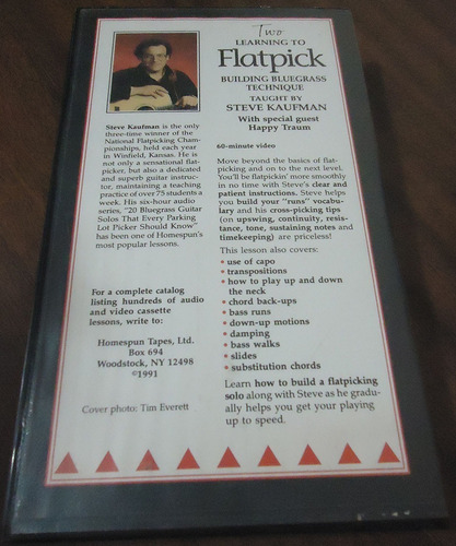 Imagem 2 de 4 de Steve Kaufman Learning Flatpick Building Bluegrass Vhs