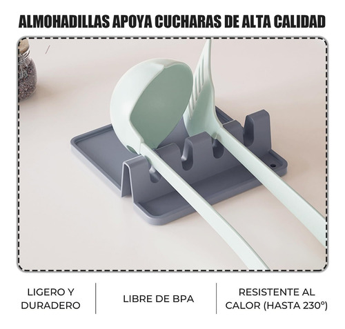 Soporte De Silicona Para Utensilios De Cocina De 2 Piezas
