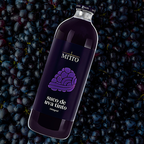 Suco De Uva Tinto Mitto Integral Sem GlĂșten 1 L 100% Natural