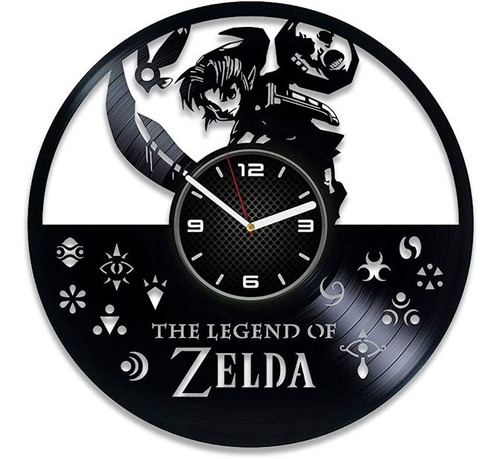 Decorstudioua Zelda Regalo Para Gamer Zelda Reloj De Vinilo 