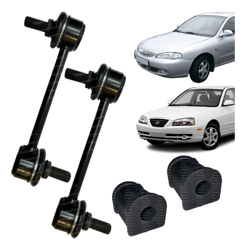 Kit Bieletas + Bujes Barra Trasera Hyundai Elantra 1996-2006