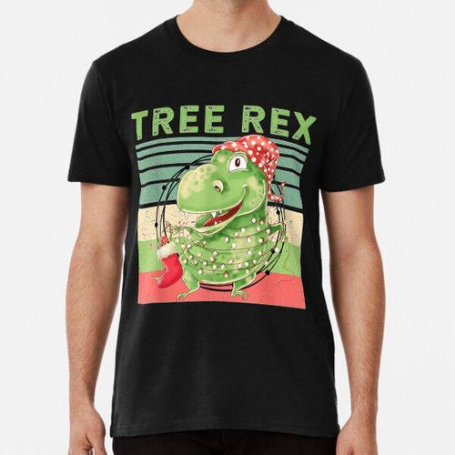Remera Rex Tree Christmas Lights Dinosaur Pun Xmas Camiseta 