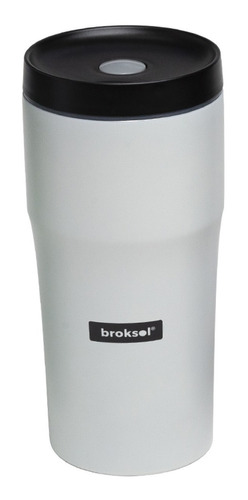 Vaso Termico Acero Inoxidable Broksol 480 Ml Frio Calor Color Blanco Liso