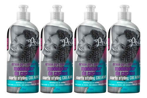 Creme De Pentear Soul Power Curly Styling Cream - Kit 4 Unid