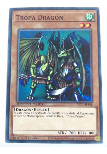 Yugioh! Speed Duel Tropa Dragón Sgx3-spb08