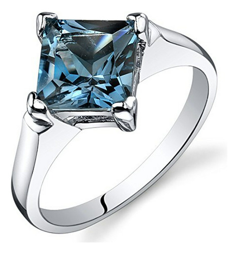  Anillo Compromiso London Blue Topaz 925 Compatible Con Todo