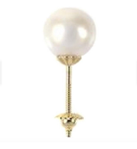 Imagen 2 de 7 de Aros Perla Cultivada Oro 18 Kilates 6 Mm