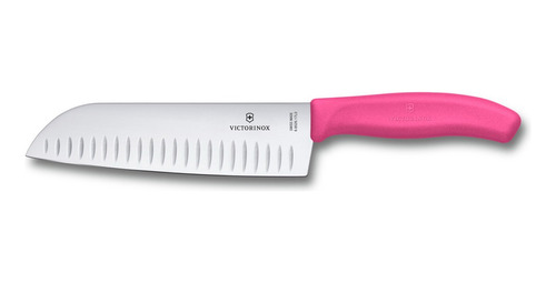 Cuchillo Victorinox Santoku Rosado