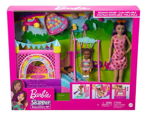 Barbie Skipper Babysitters  Juego De Casa De Rebote Columpio
