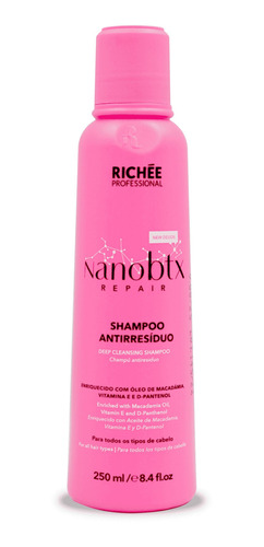 Shampoo Richée Professional Nanobtx Antirresíduo 250ml