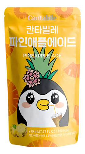 Bebida Coreana Sabor Piña Cantabile 230 Ml