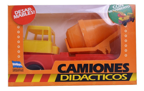 Camión De Construcción Didáctico Con Movimiento Miluplast Color Naranja claro Personaje camiones