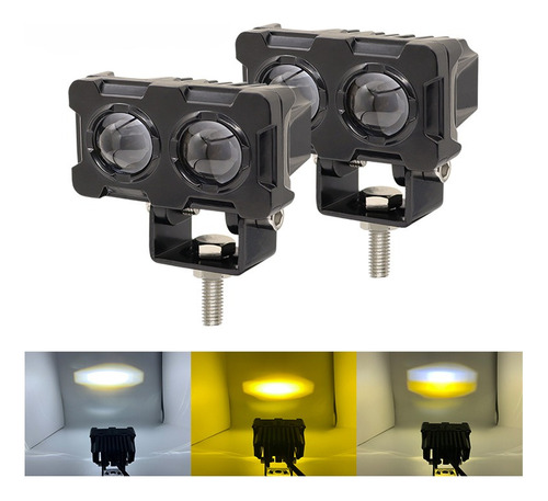 Par Luces Led Auxiliares Faros De Lupa Para Auto Moto