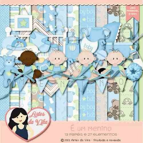 Kit Imprimible Baby Shower Nene 7 Imagenes Clipart