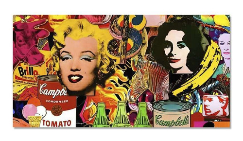 Cuadro Decorativo Cartel Marilyn En Lienzo