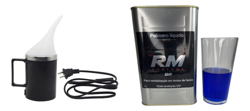 Polímero Líquido E Caneca Para Recuperar Lentes Automotivas