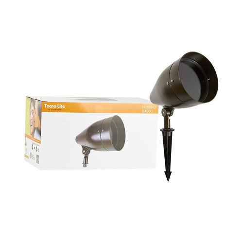Reflector Led 90w Exterior Estaca H-790/cf Carcasa Café Luz Blanco neutro